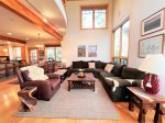 The open floor plan offers plenty of space, but togetherness surrounded by mtn. views including Buffalo Mtn and pine woods